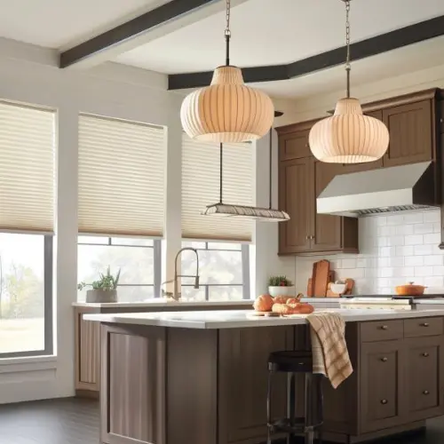 Double Cellular Light Filtering Shades Kitchen